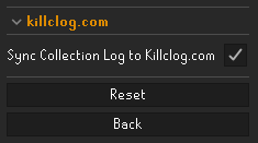 RuneLite setting to sync Collection Log data to Killclog.com